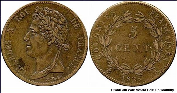 French colonies 5 centimes