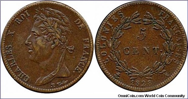 French colonies 5 centimes