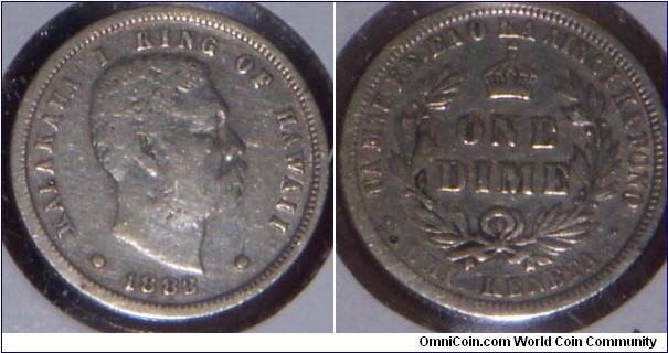 Kingdom of Hawai'i 10 cents