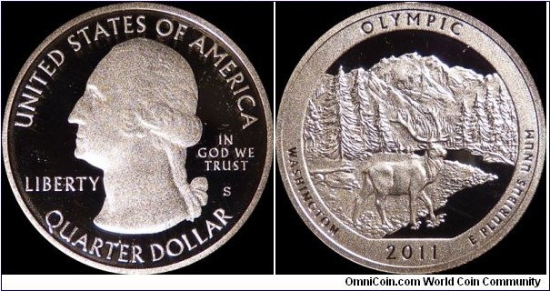 USA 25 Cents 2011 Olympic National Park - Proof