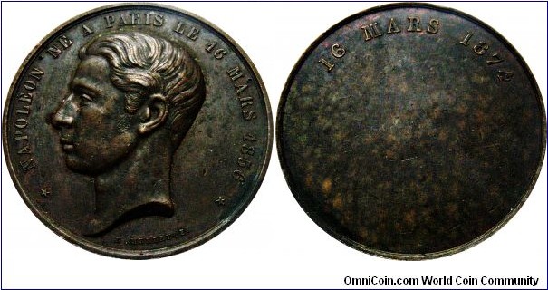 Medal Napoleon III, 46 mm, fecit. L.Merley 
