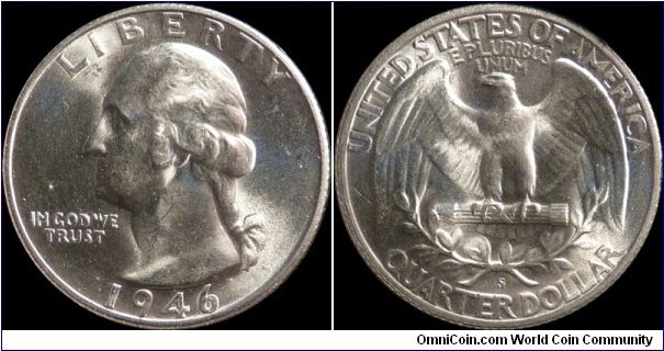 USA 25 Cents 1946-S
