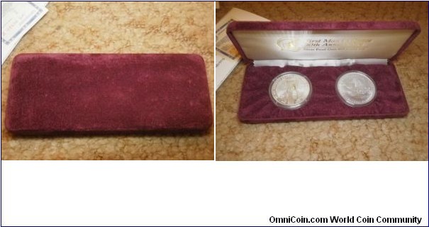 Russia 1991 3 ruble box with certificate and medal. 