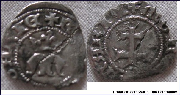 Hungarian Denar or Obole of Maria 1382-1385
