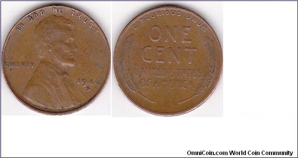 US Penny 1946-S