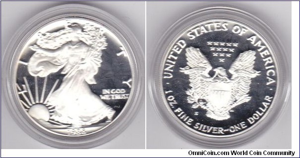 One ounce proof silver bullion coin S