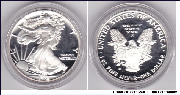 American Eagle One ounce proof silver  bullion coin S 