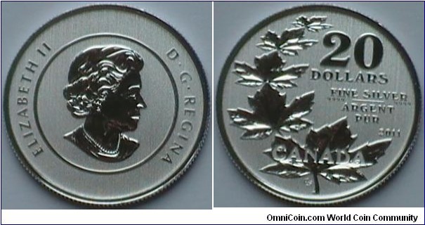 Canada, 20 dollars, 2011 Fine Silver Maple Leaf, Commemorative Coin