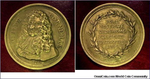 1618 Medal of Pierre Corleille, French Avocat Du Rol and Maitre des eaux Forets in the Vicomte of Rouen. Father of Pierre Corneille the famous French Playwright.