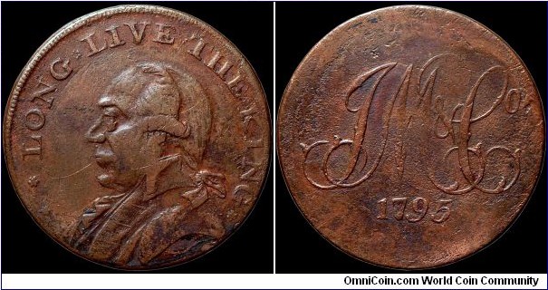 1795 ½ Penny Token, Great Britain.