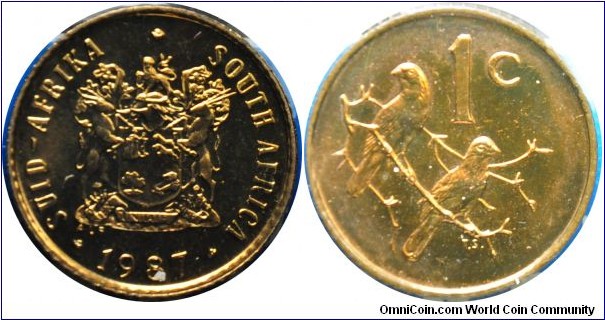 South Africa  1cent  1987
