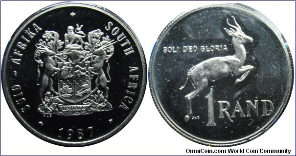 South Africa  1rand  1987