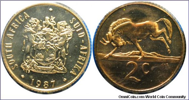 South Africa  2cent  1987