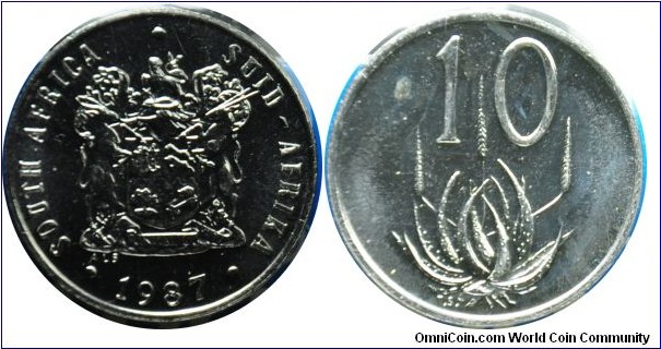 South Africa  10cent  1987