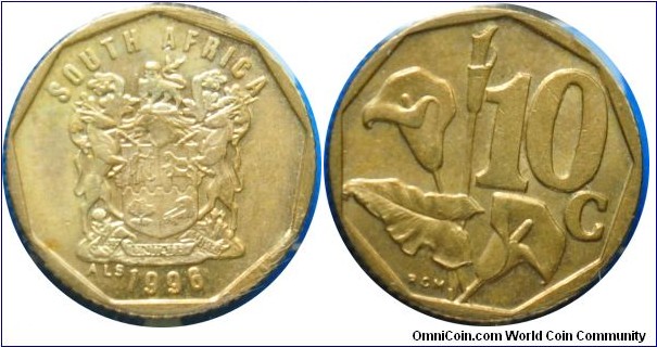 South Africa  10cent  1996