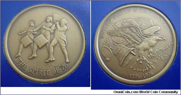 Adams 1976  bicentennial Spirit of 76 bronze medal