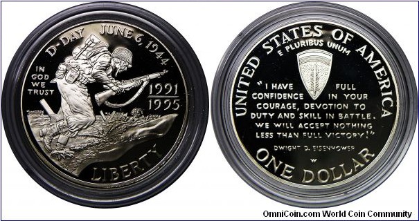 $, World War II 50th Anniversary Commemorative 