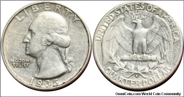 ¼ dollar, 1935-S