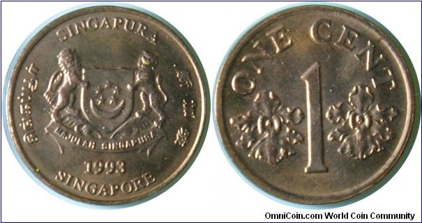 Singapore 1cent 1993