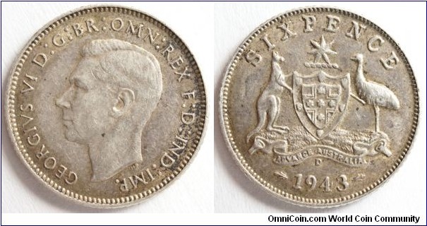 6 Pence, Mint D, 19.5mm, 2.82g