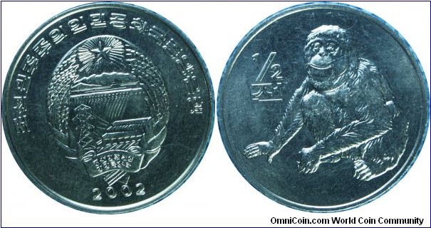 N.Korea 0.5chon monkey -km184- 2002