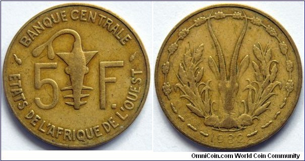 5 francs.
1982