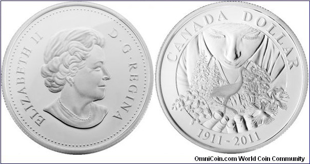 Canada, 1 dollar, 2011 100th Anniversary of Parks Canada, Proof Silver Coin