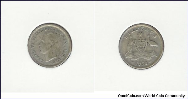 1950 Sixpence