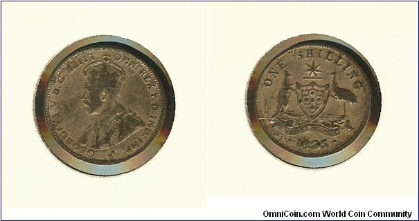 1925 Shilling. Lead forgery. RARE.