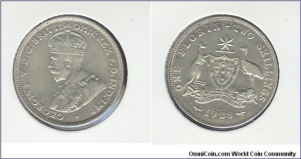 1928 Florin. Nice coin at EF