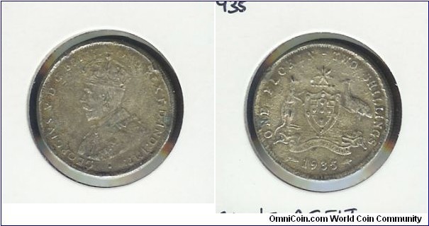 1935 Florin Lead Forgery