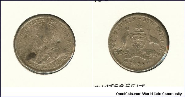 1936 Florin Lead Forgery