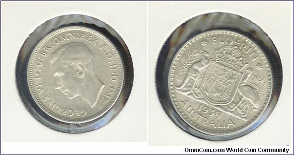 1938 Florin. First Year of new design