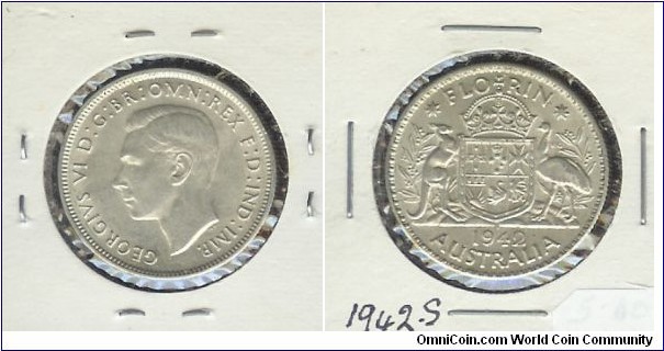 1942 (S) Florin. 'S' is high - well over the bottom boundary