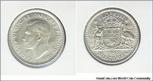 1942 (S) Florin. 'S' just touches the bottom boundary