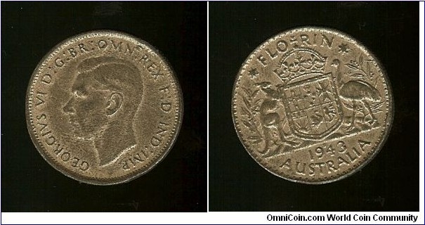 1943 Florin Lead Forgery