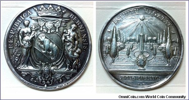 1726 o.j. Respublica Bernensis Intuitu Vegetat, Silver 43 MM
