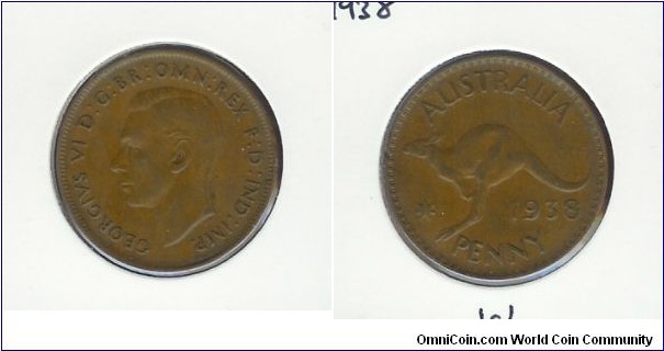 1938 Penny. 'Fishtail' 9