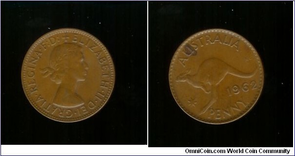 1962 Penny. 'Double Nose' variety