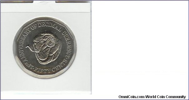 1991 fifty cent. 25th Anniversary of Decimal Currency