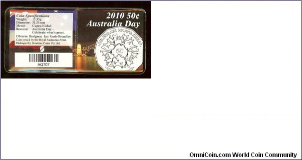 2010 fifty cent folder. Australia Day