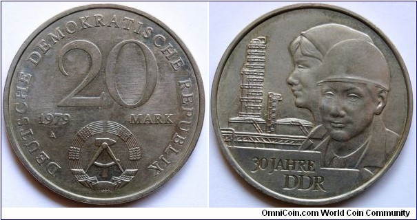 20 mark.
1979, 30th Anniversary of the GDR (East Germany)