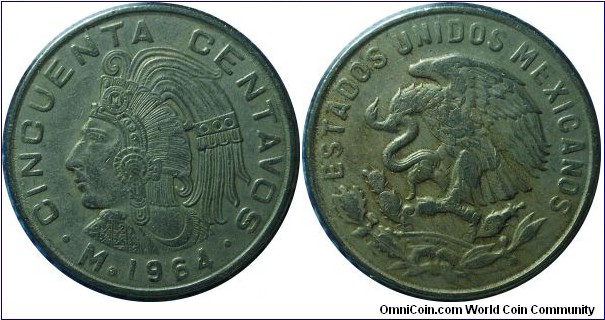 Mexico 50Centavos-km451-1964