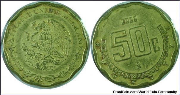 Mexico 50Centavos-km549-2008