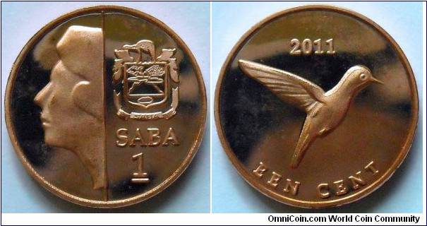 1 cent.
2011, Saba