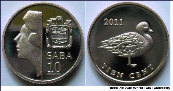 10 cents.
2011, Saba