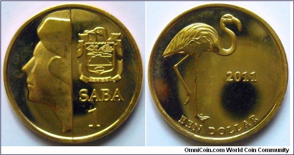 1 dollar.
2011, Saba