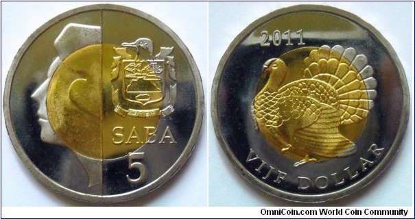 5 dollars.
2011, Saba
