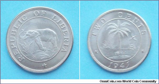 Liberia 1941 2 Cents