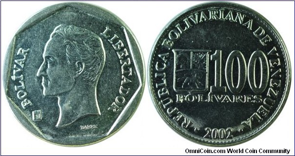 Venezuela 100Bolivares-y83-2002